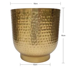 Hammered Brass Indoor Plant Pot - 16cm 10 Hammered Brass Indoor Plant Pot - 16cm -Garden Decoration Shop 13887185 1204999809918699