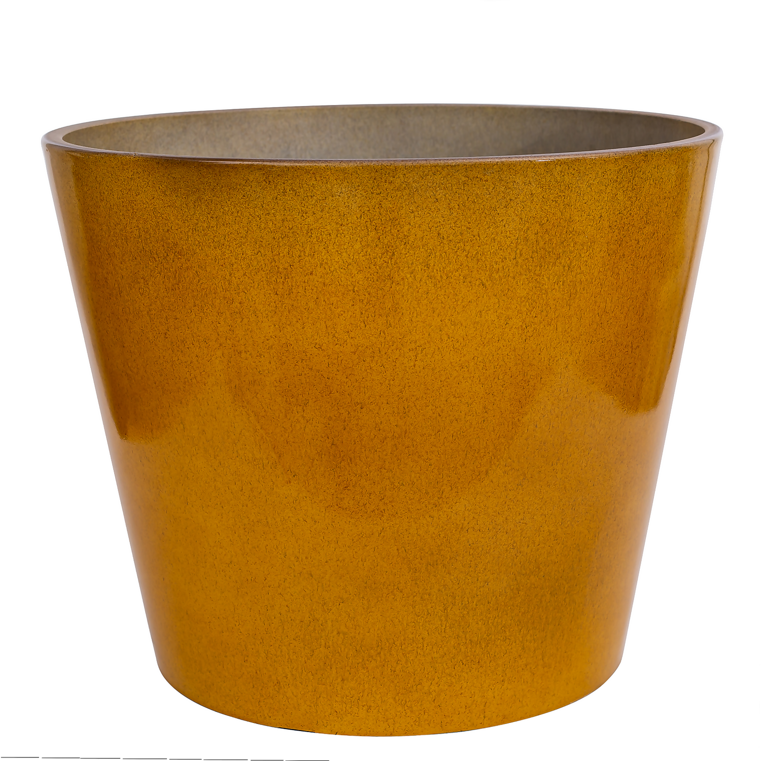 Glazed Finish Planter Mustard 50cm 3 Glazed Finish Planter Mustard 50cm