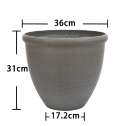 Ashford Planter Grey 35cm -Garden Decoration Shop 13928636 9455001955518807