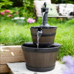 Stylish Fountain Whiskey Barrels Garden Water Feature 19 Stylish Fountain Whiskey Barrels Garden Water Feature -Garden Decoration Shop 13944159 3115005845107244