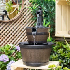 Stylish Fountain Whiskey Barrels Garden Water Feature 14 Stylish Fountain Whiskey Barrels Garden Water Feature -Garden Decoration Shop 13944159 7015005844786958