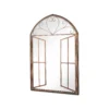 MirrorOutlet Metal Arched Decorative Window Effect Garden Mirror - 92x61cm -Garden Decoration Shop 13950552 1244987139558202