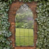 MirrorOutlet Rose Garden Rustic Arch Metal Garden Mirror- 115x50cm -Garden Decoration Shop 13950554 1074987138796724