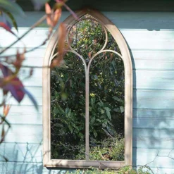 MirrorOutlet Somerley Chapel Arch Metal Garden Mirror - 112x61cm -Garden Decoration Shop 13950555 1704987139189172