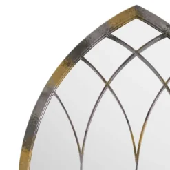 MirrorOutlet Rose Garden Rustic Arch Extra Large Metal Garden Mirror - 161x72cm -Garden Decoration Shop 13950562 1394987139108541