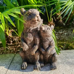 Bronze Look Squirrel Family Garden Ornament -Garden Decoration Shop 13965954 2035014597262265