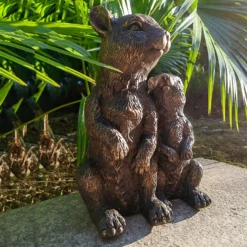 Bronze Look Squirrel Family Garden Ornament -Garden Decoration Shop 13965954 3315014597292721