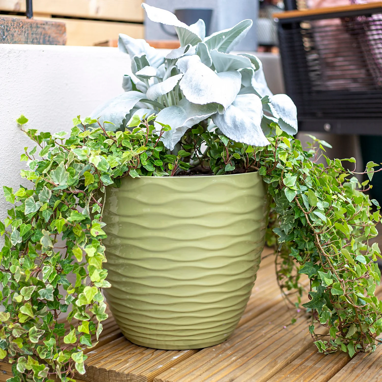 Wave Pot Olive - 33cm 7 Wave Pot Olive - 33cm - Image 5