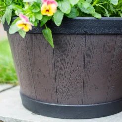 Banded Whiskey Barrel Planter - 39cm 9 Banded Whiskey Barrel Planter - 39cm -Garden Decoration Shop 13973620 1815011238806656
