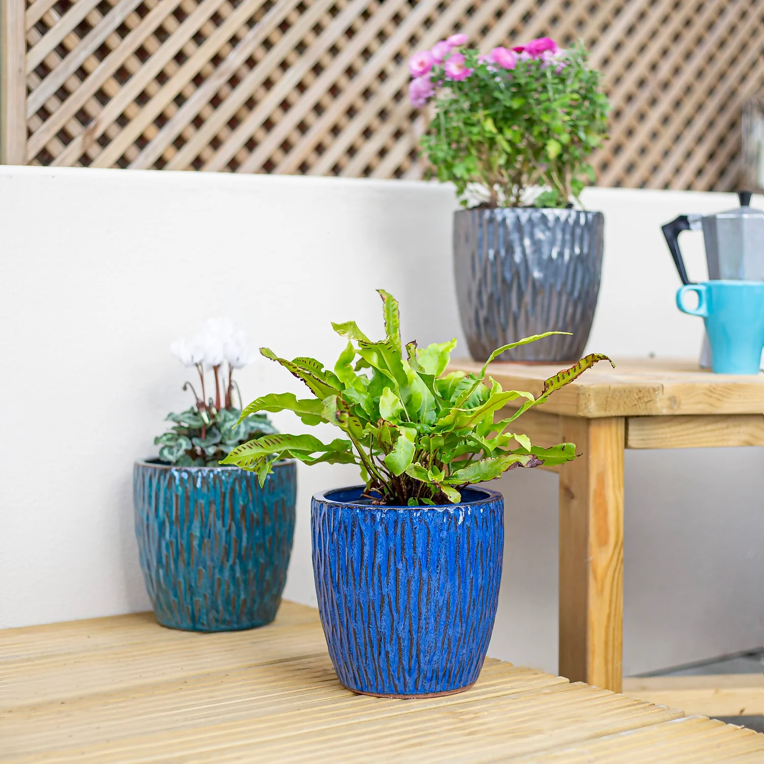 Chiswick Textured Pot Black - 32cm 8 Chiswick Textured Pot Black - 32cm - Image 6