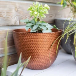 Suva Hammered Pot Copper - 38cm -Garden Decoration Shop 13973653 2035011805987649