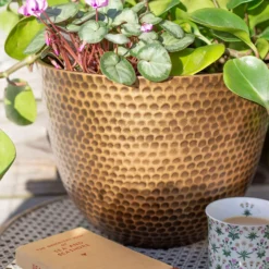 Suva Hammered Pot Bronze - 31cm -Garden Decoration Shop 13973654 7605011805627355
