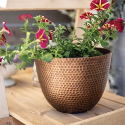 Suva Hammered Pot Bronze - 38cm -Garden Decoration Shop 13973655 1115011805774286