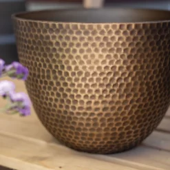 Suva Hammered Pot Bronze - 38cm -Garden Decoration Shop 13973655 2125011805824515