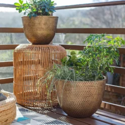 Suva Hammered Pot Bronze - 38cm -Garden Decoration Shop 13973655 8695011805727867