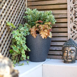 Pinto Egg Pot Grey - 37cm -Garden Decoration Shop 13973672 1565011238816898