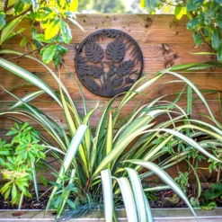 Jungle Leaf Garden Wall Art 35cm - Black -Garden Decoration Shop 13981006 3475005835433276