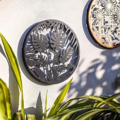 Jungle Leaf Garden Wall Art 35cm - Black -Garden Decoration Shop 13981006 8385005835492067