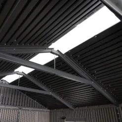 Lifetime 7x7ft Outdoor Storage Shed - Rough-Cut Grey -Garden Decoration Shop 13997403 1605000055011244