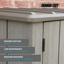 LIFETIME 1500L Vertical Storage Shed - Rough-Cut Brown -Garden Decoration Shop 13997404 4544999835315715