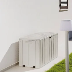 Toomax Bravo Garden Storage Box 270L - Warm Grey -Garden Decoration Shop 13997481 1325004537305337