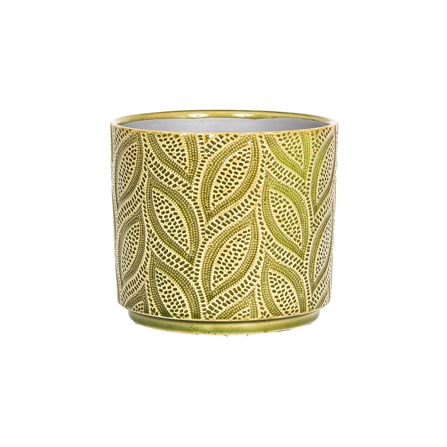 Crackle Leaf Indoor Plant Pot - 12cm 6 Crackle Leaf Indoor Plant Pot - 12cm - Image 4