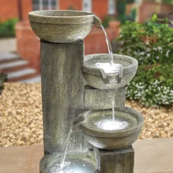 Stylish Fountain Ash Columns Water Feature With LEDs -Garden Decoration Shop 14519359 4105047822611828