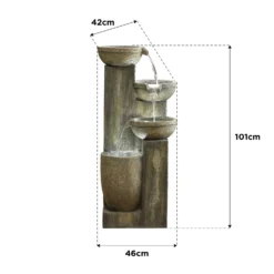 Stylish Fountain Ash Columns Water Feature With LEDs -Garden Decoration Shop 14519359 5615047822695786