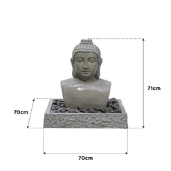 Stylish Fountain Lotus Buddha Water Feature With LEDs -Garden Decoration Shop 14519362 9825047822642530